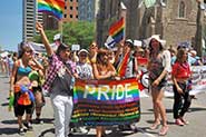 York Pride Fest participates in the Toronto Pride parade.