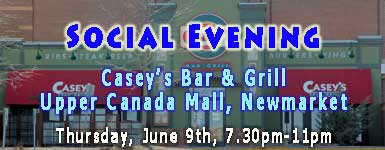 Meet & Greet Evening - Casey's Grill Bar - Newmarket - Thursday, June 10th, 7.30pm.
