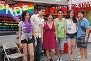 York Pride Fest volunteers at our Toronto Pride community booth.